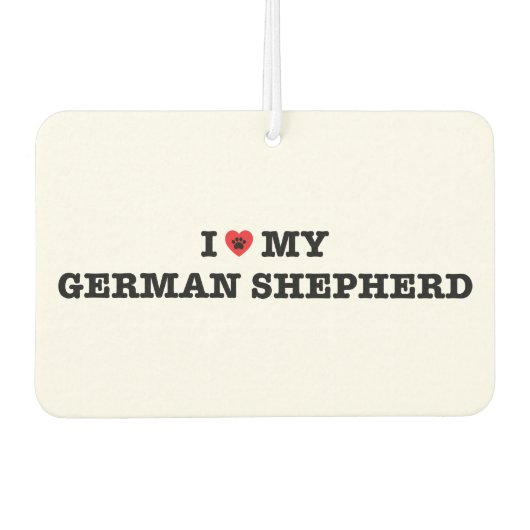 Ik hart mijn Duitse herder auto luchtverfrisser (Voorkant)