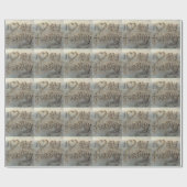 Ik hart mijn familie, zand schrijven strandliefheb cadeaupapier (Vlak)