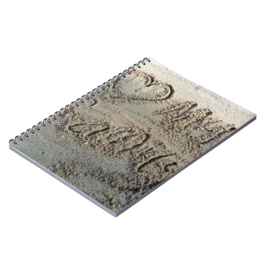 Ik hart mijn familie, zand schrijven strandliefheb notitieboek (Linkerzijde)