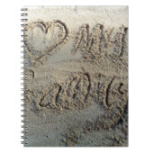Ik hart mijn familie, zand schrijven strandliefheb notitieboek (Voorkant)