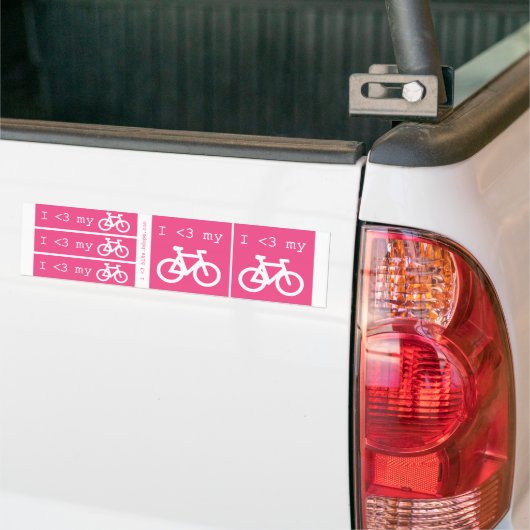 Ik (hart) mijn fiets bumpersticker (Op Truck)
