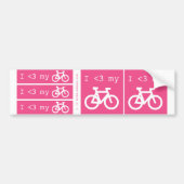 Ik (hart) mijn fiets bumpersticker (Voorkant)