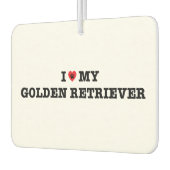 Ik hart mijn Golden Retriever Car luchtverfrisser (Links)