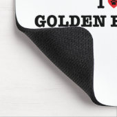 Ik hart mijn Golden Retriever Mousepad Muismat (Hoek)