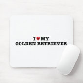 Ik hart mijn Golden Retriever Mousepad Muismat (Met muis)