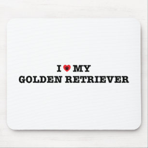 Ik hart mijn Golden Retriever Mousepad Muismat