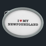 Ik hart mijn gordelgesp van Newfoundland Gesp<br><div class="desc">newfoundland,  landseer,  working,  newfie,  newf,  mastiff,  hond,  puppy,  pet,  minnaar,  liefde,  hart,  mijn moeder,  vader,  eigenaar,  ras,  furry baby,  dier</div>