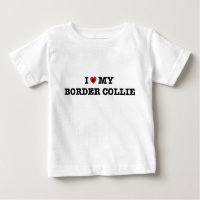 Ik hart mijn grens Collie Baby Bodysuit