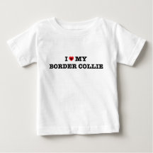 Ik hart mijn grens Collie Baby Bodysuit