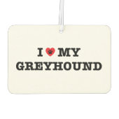 Ik hart mijn Greyhound auto luchtverfrisser (Achterkant)