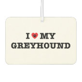 Ik hart mijn Greyhound auto luchtverfrisser (Voorkant)
