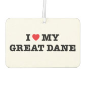 Ik hart mijn grote Deense auto luchtverfrisser (Achterkant)