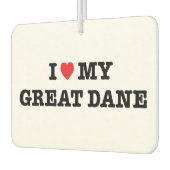 Ik hart mijn grote Deense auto luchtverfrisser (Links)