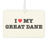 Ik hart mijn grote Deense auto luchtverfrisser (Voorkant)