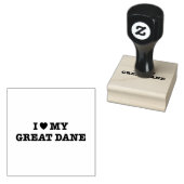 Ik hart mijn grote Deense houten stempel (Gestempeld)