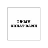 Ik hart mijn grote Deense houten stempel (Afrduk)