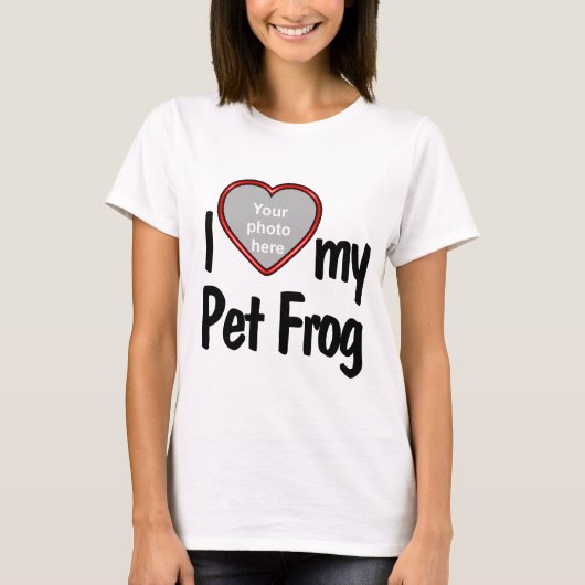 Ik hart mijn huisdier kikker - foto druppel in T-s T-shirt (Voorkant)