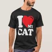 Ik hart mijn kat mooi schattig kat eigenaar ik hou t-shirt (Voorkant)