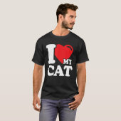 Ik hart mijn kat mooi schattig kat eigenaar ik hou t-shirt (Voorkant volledig)