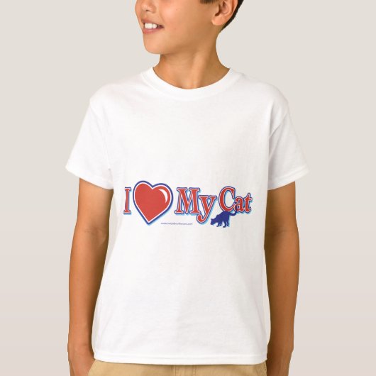 Ik hart mijn kat t-shirt (Voorkant)