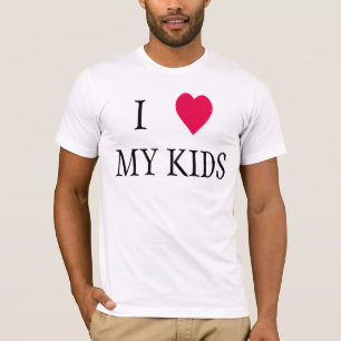 Ik hart mijn kinder rode t - shirts voor vader