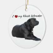Ik "hart" mijn Labrador Retriever woorden met foto Keramisch Ornament (Links)