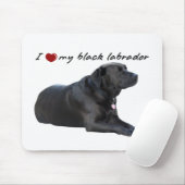 Ik "hart" mijn Labrador Retriever woorden met foto Muismat (Met muis)