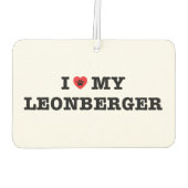 Ik hart mijn Leonberger auto luchtverfrisser (Achterkant)