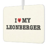 Ik hart mijn Leonberger auto luchtverfrisser (Links)