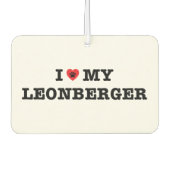 Ik hart mijn Leonberger auto luchtverfrisser (Voorkant)