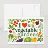 "Ik [Hart] Mijn Moestuin" Briefkaart (Voorkant / Achterkant)