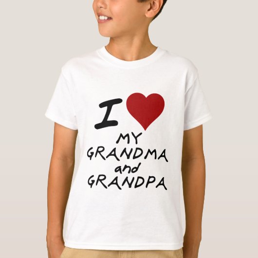 ik hart mijn oma en opa t-shirt (Voorkant)