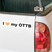 Ik hart mijn OTTB - Bumpersticker in wit (Op Truck)