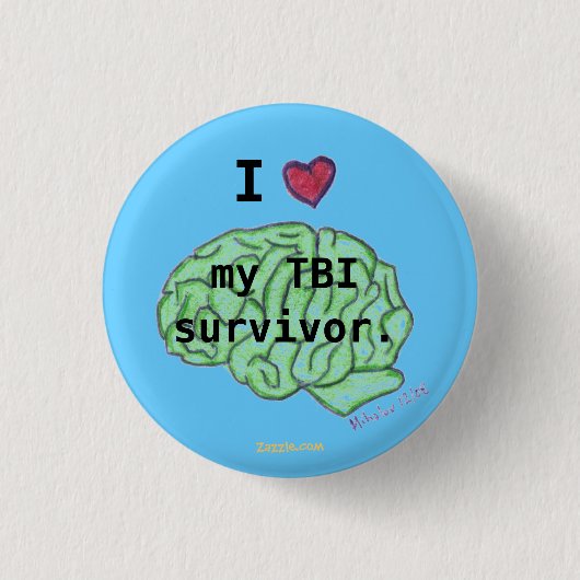 Ik [hart] mijn overlevingsknop van TBI Ronde Button 3,2 Cm (Voorkant)