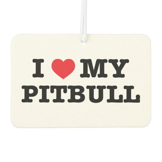 Ik hart mijn Pitbull auto luchtverfrisser (Achterkant)