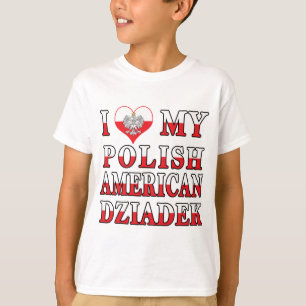 Ik hart mijn Poolse Amerikaanse Dziadek T-shirt