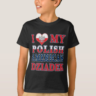 Ik hart mijn Poolse Amerikaanse Dziadek T-shirt