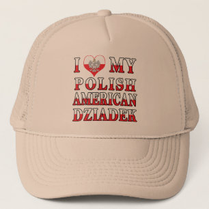 Ik hart mijn Poolse Amerikaanse Dziadek Trucker Pet