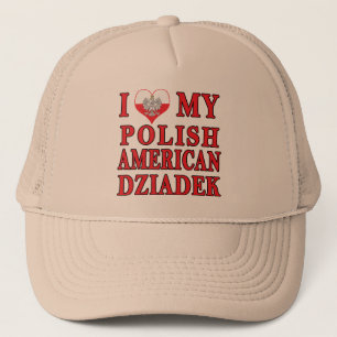 Ik hart mijn Poolse Amerikaanse Dziadek Trucker Pet