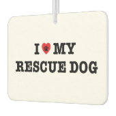 Ik hart mijn reddingshond auto luchtverfrisser (Links)