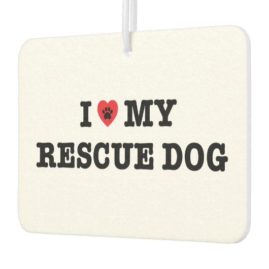 Ik hart mijn reddingshond auto luchtverfrisser (Links)