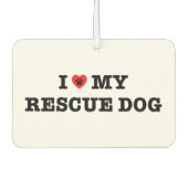 Ik hart mijn reddingshond auto luchtverfrisser (Voorkant)