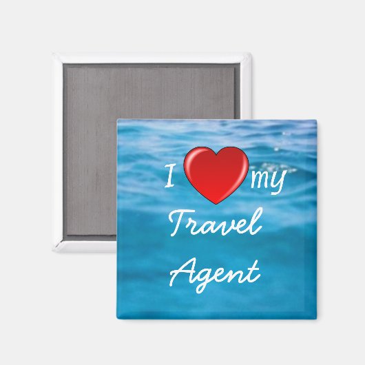 Ik hart mijn reisagent magneet (Voorkant / Achterkant)