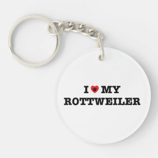 Ik hart mijn rottweiler acryl Sleutelhanger