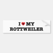 Ik hart mijn Rottweiler Bumpersticker (Voorkant)