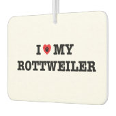 Ik hart mijn Rottweiler Car luchtverfrisser (Links)
