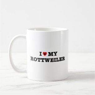 Ik hart mijn Rottweiler Coffee Mok