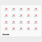 Ik hart mijn Runner Ronde Sticker (Vel)
