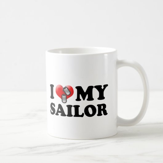 Ik (hart) Mijn Sailor Koffiemok (Rechts)