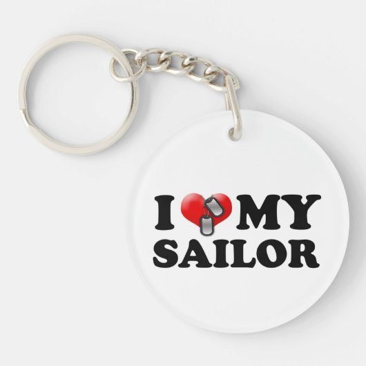 Ik (hart) Mijn Sailor Sleutelhanger (Voorkant)